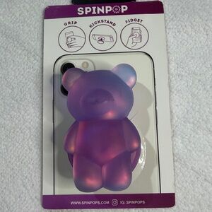Bear Phone Grip - Purple